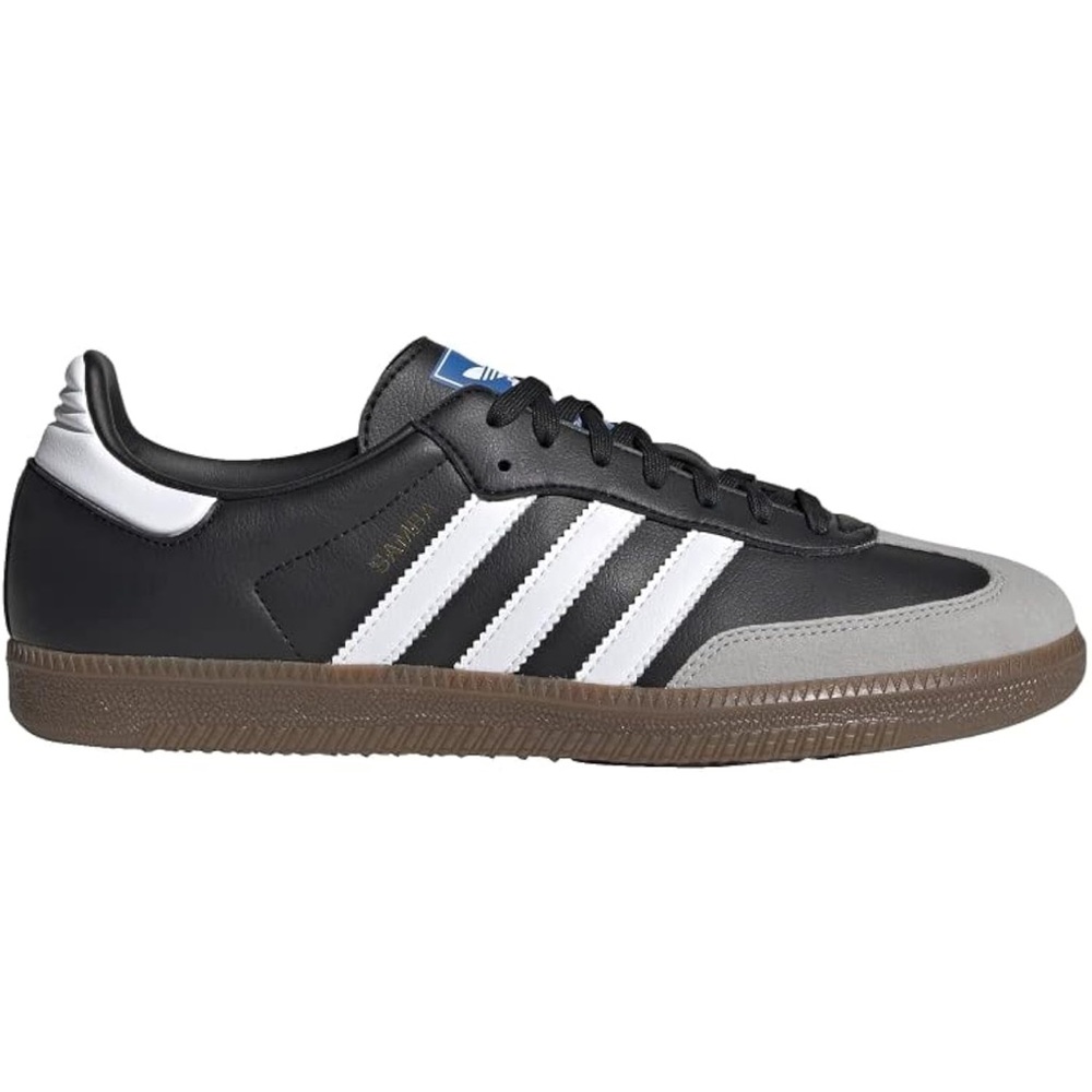 ADIDAS Samba Vegan Shoes, Black/Cloud White/Gum (fits like W8)
